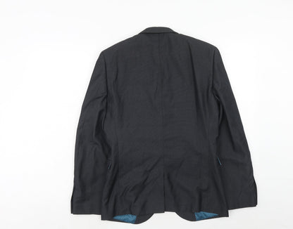 Next Mens Blue Polyester Jacket Suit Jacket Size 36 Regular
