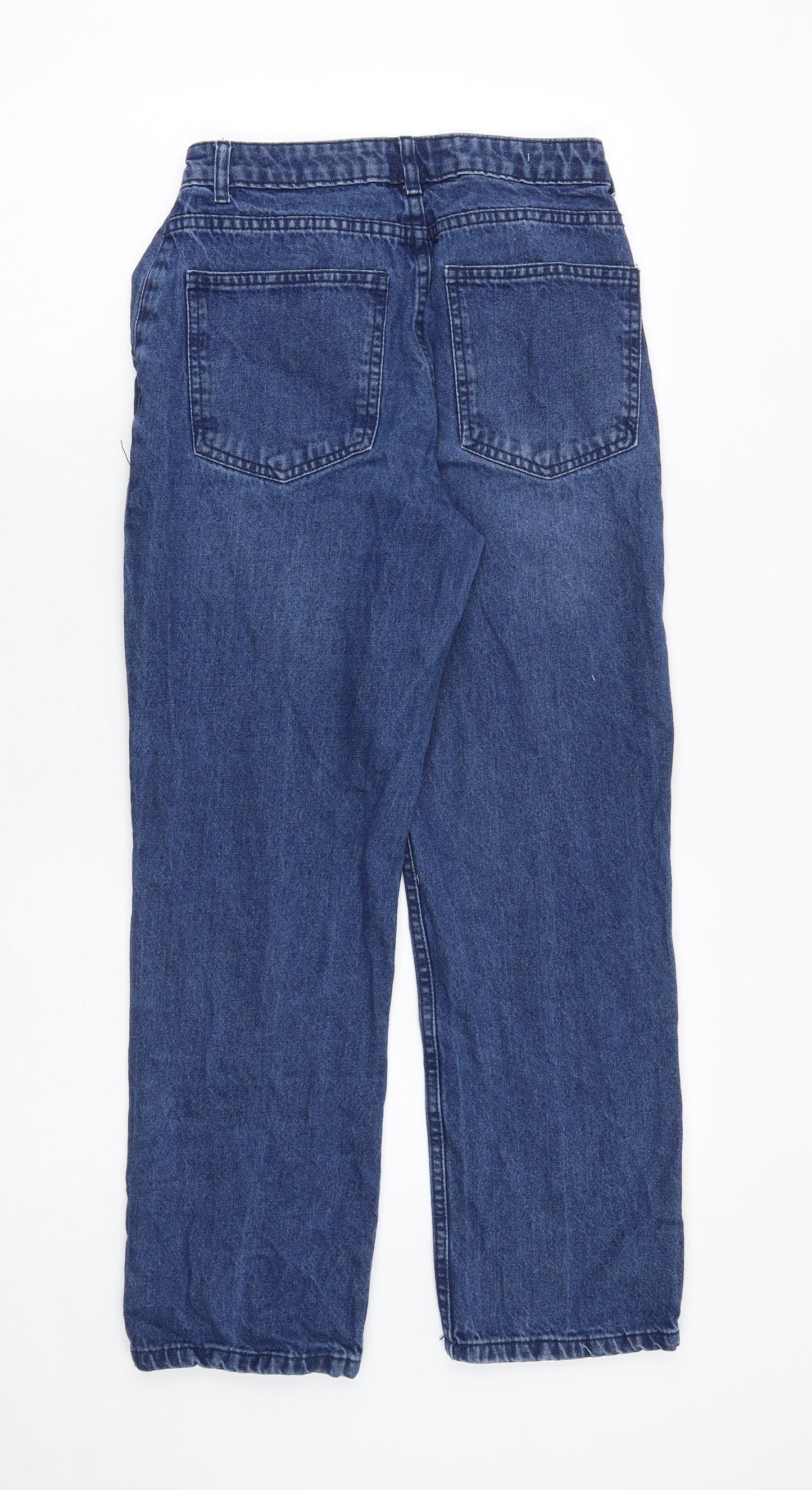 asybuy Womens Blue Polyester Straight Jeans Size 26 in Regular Zip
