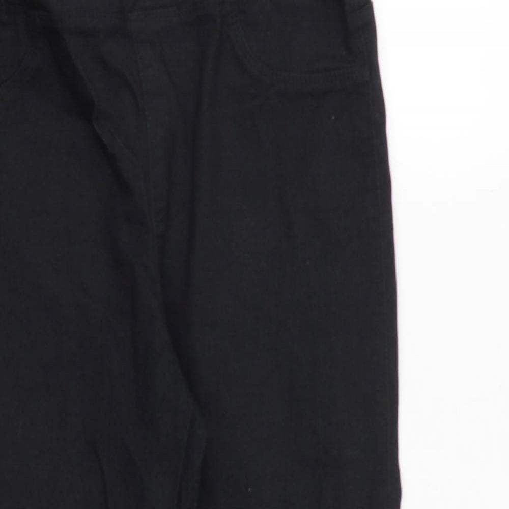 Uniqlo Womens Black Polyester Trousers Size 32 in Regular