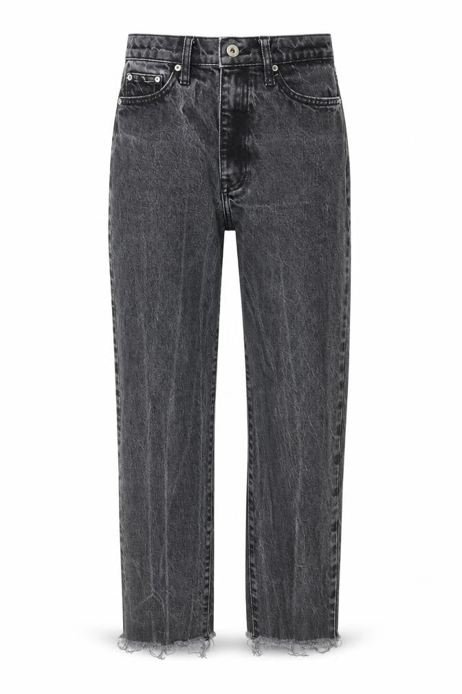River Island Womens Grey Cotton Straight Jeans Size 6 Regular Zip