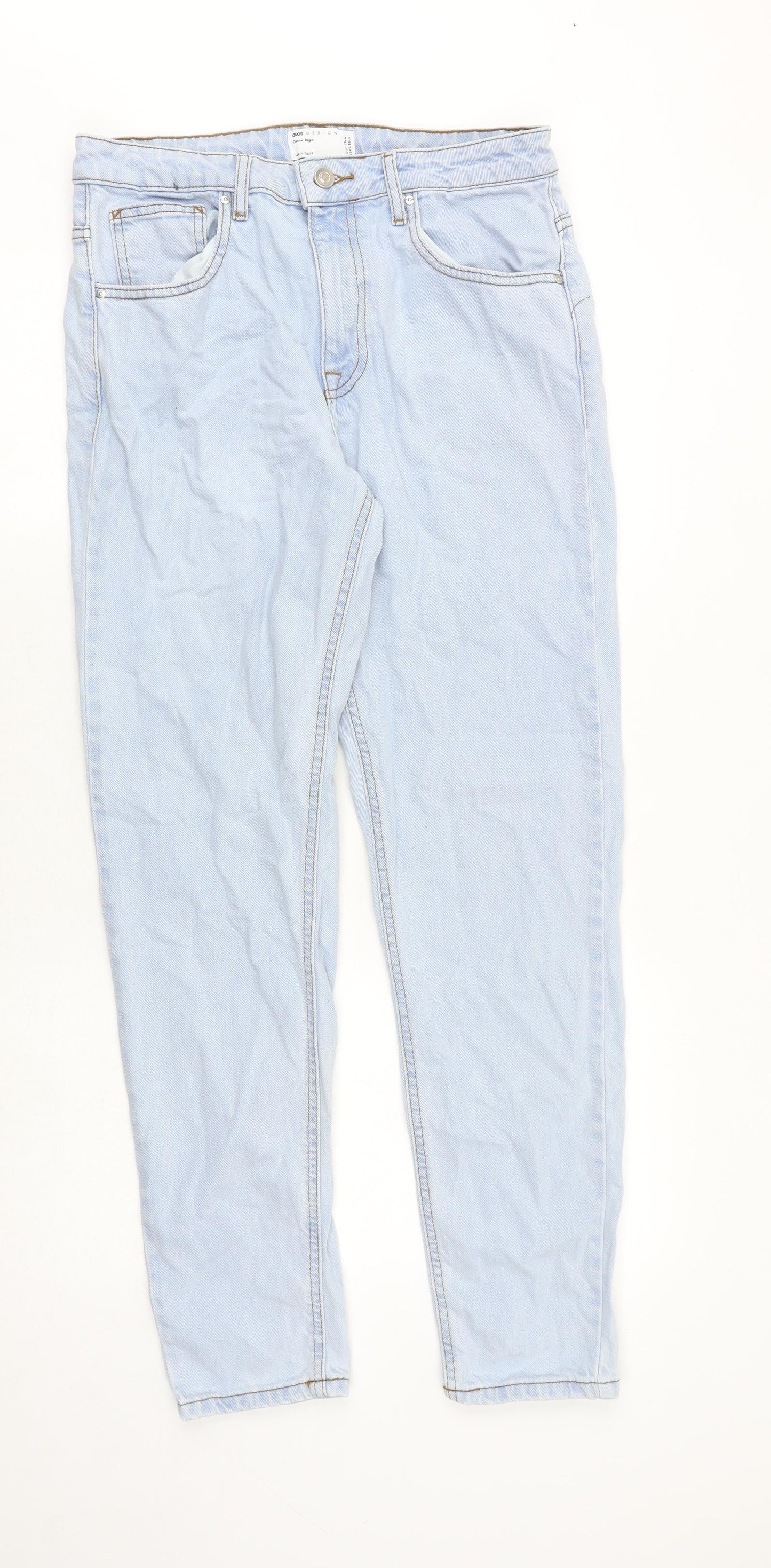 ASOS Womens Blue Cotton Skinny Jeans Size 31 in Regular Zip