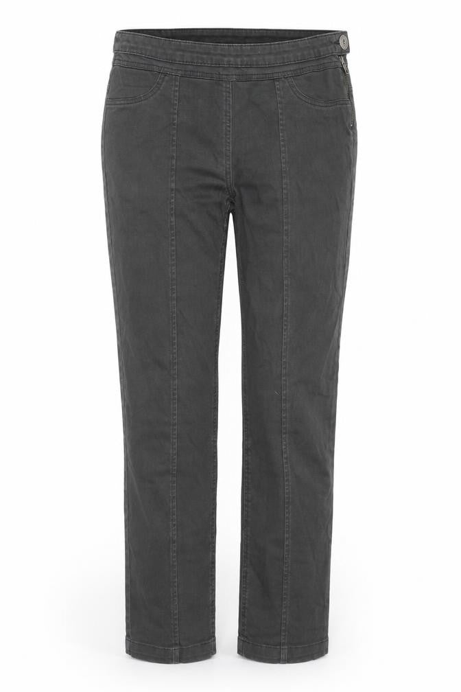 River Island Womens Grey Cotton Straight Jeans Size 12 Regular Zip
