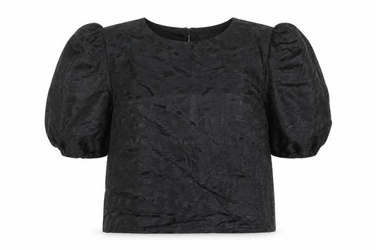 Marks and Spencer Womens Black Geometric Polyester Basic Blouse Size 18 Round Neck
