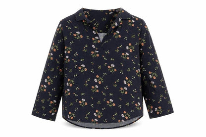 H&M Womens Blue Floral Viscose Basic Blouse Size XS Collared
