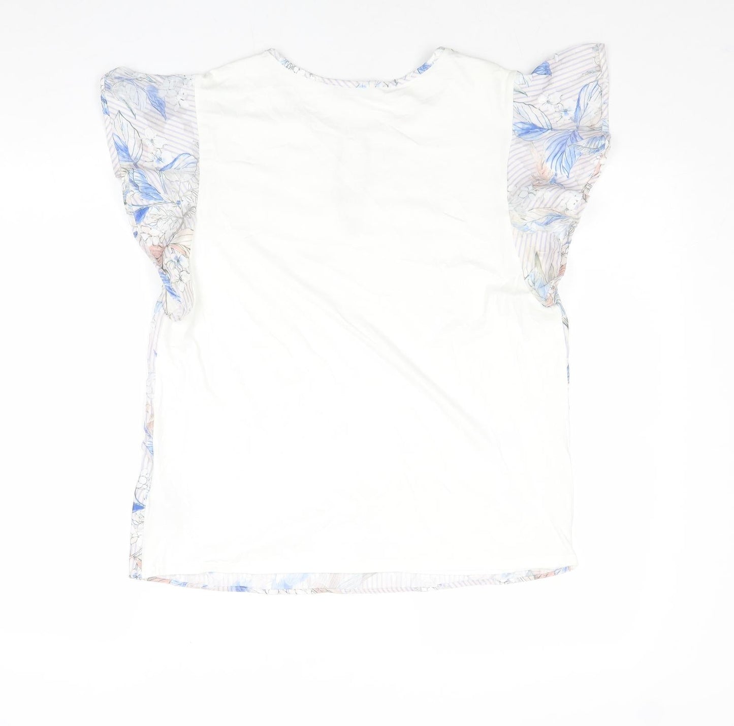 Per Una Womens Multicoloured Floral Polyester Basic Blouse Size 12 Round Neck