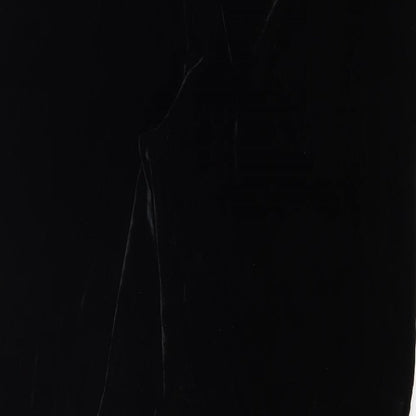 Zara Womens Black Polyester Trousers Size S Regular Zip