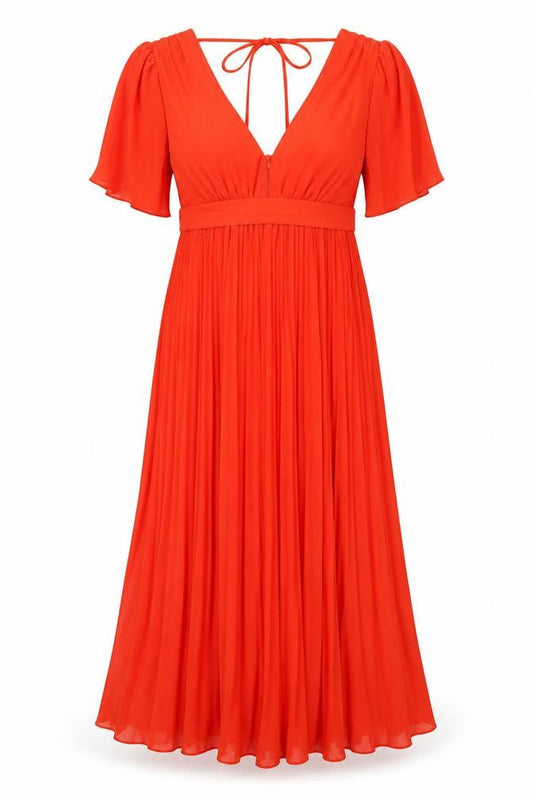 Nasty Gal Womens Red Polyester Trapeze & Swing Size 8 V-Neck Zip