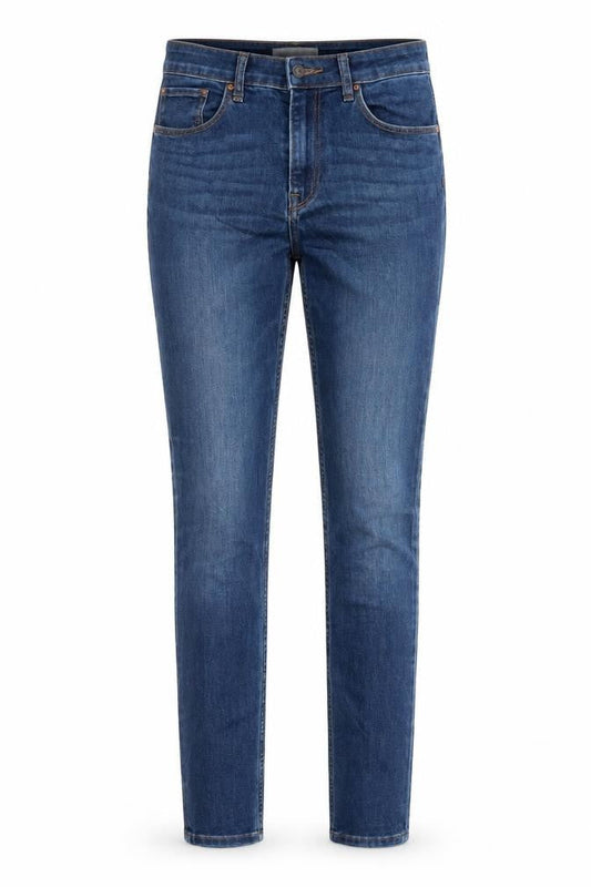 H&M Womens Blue Cotton Skinny Jeans Size 8 Regular Zip