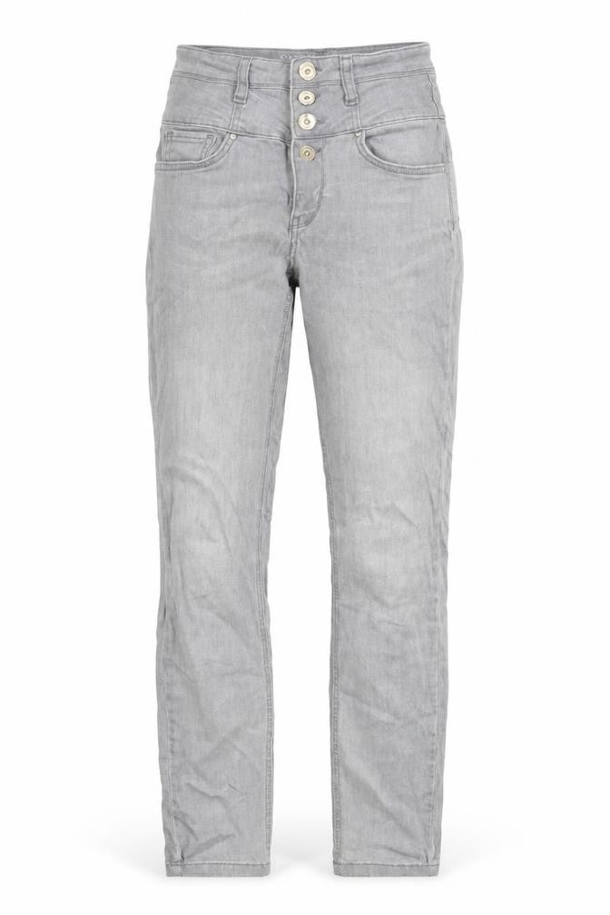 ORSAY Womens Grey Cotton Straight Jeans Size 24 in Regular Zip