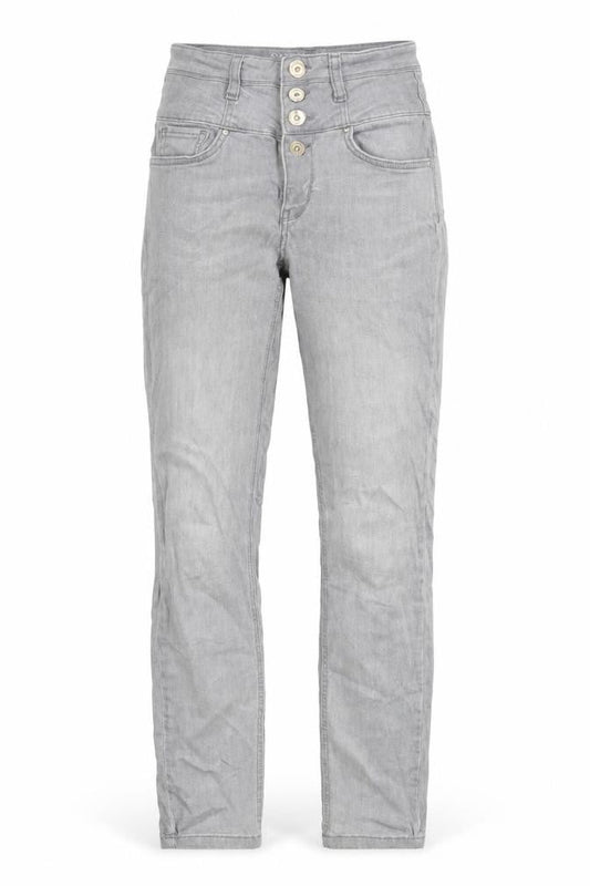 ORSAY Womens Grey Cotton Straight Jeans Size 24 in Regular Zip