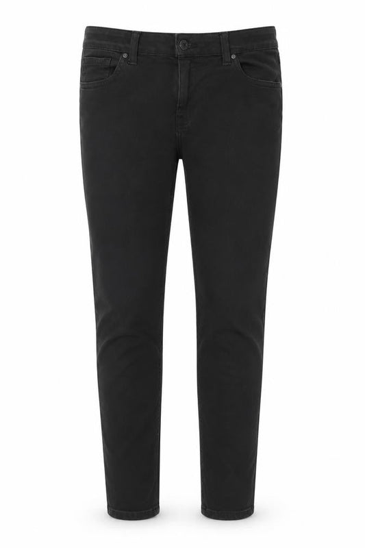 Topshop Womens Black Cotton Skinny Jeans Size 30 in L26 in Regular Button