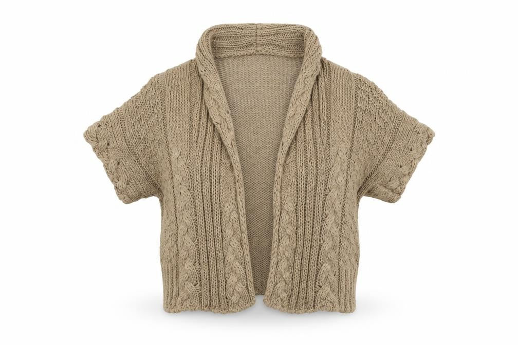 Marks & Spencer Womens Beige V-Neck Acrylic Cardigan Jumper Size 8
