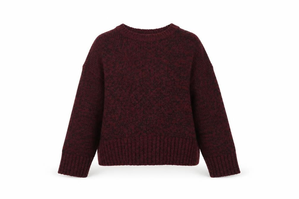 New Look Womens Red Round Neck Acrylic Pullover Jumper Size S