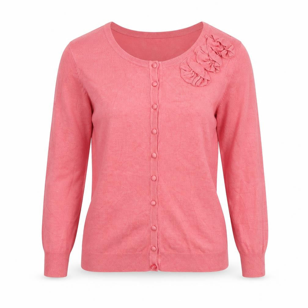 Mohito Womens Pink Round Neck Polyester Cardigan Jumper Size XS