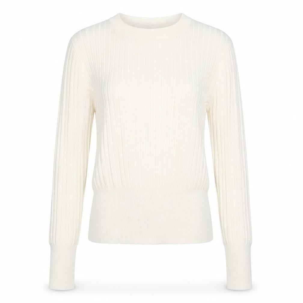 H&M Womens Ivory Round Neck Acrylic Pullover Jumper Size S