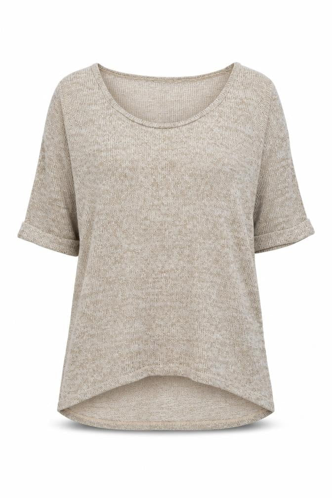 New Look Womens Beige Round Neck Acrylic Pullover Jumper Size 14