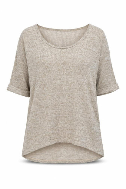 New Look Womens Beige Round Neck Acrylic Pullover Jumper Size 14