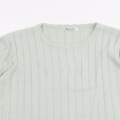 Berkertex Womens Green Round Neck Acrylic Pullover Jumper Size 18