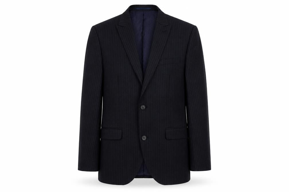 NEXT Mens Blue Striped Polyester Jacket Suit Jacket Size M Regular