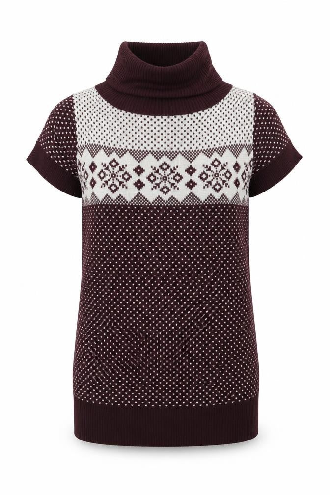 Max Womens Purple Roll Neck Geometric Acrylic Pullover Jumper Size 14