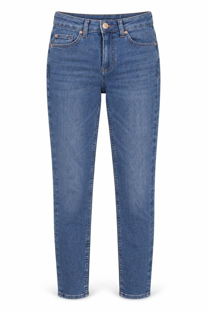 Marks & Spencer Womens Blue Cotton Skinny Jeans Size 6 Regular Zip