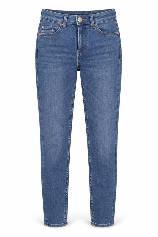 Marks & Spencer Womens Blue Cotton Skinny Jeans Size 6 Regular Zip