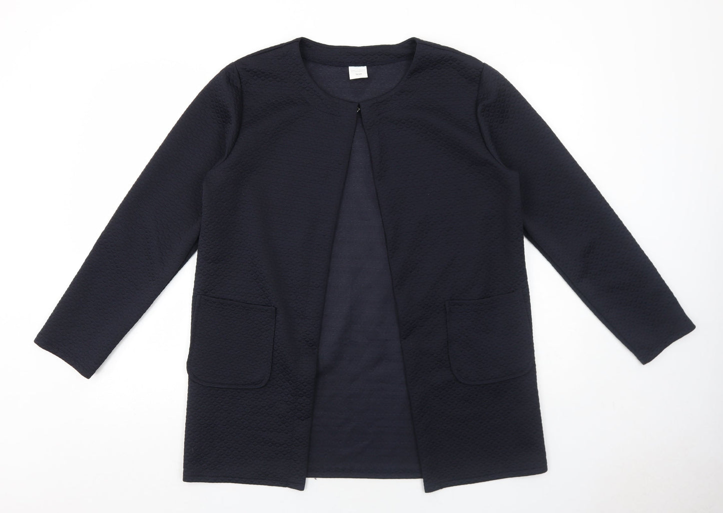 Gabriella Vicenza Womens Blue Jacket Blazer Size 10 Hook & Eye