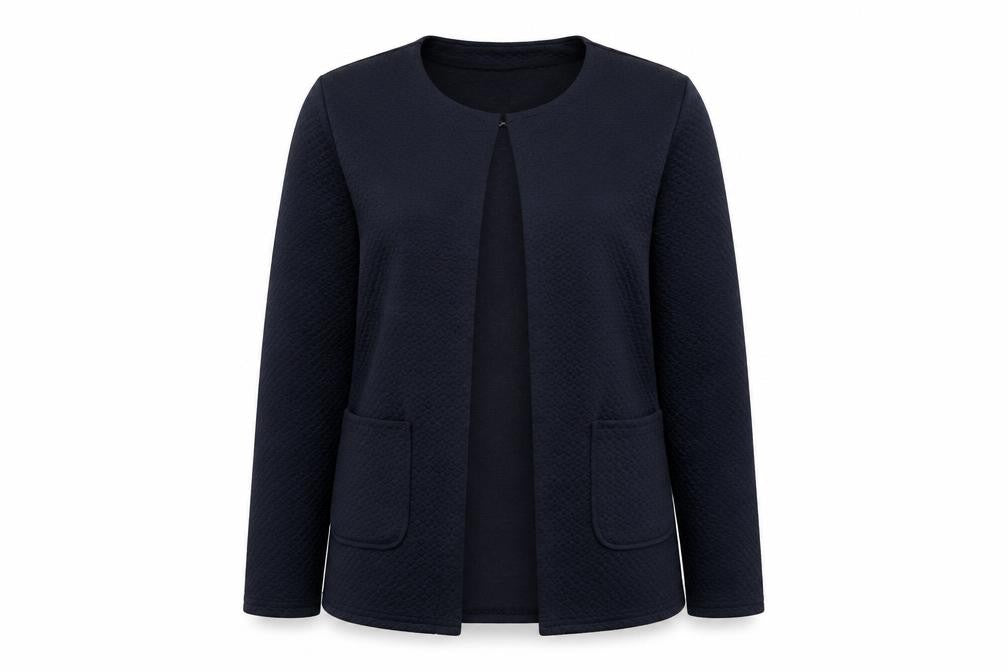Gabriella Vicenza Womens Blue Jacket Blazer Size 10 Hook & Eye