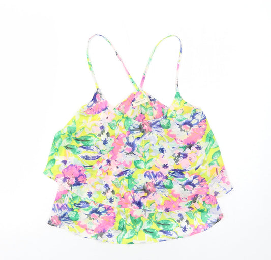 Vera&Lucy Womens Multicoloured Fair Isle Polyester Camisole Tank Size S Round Neck