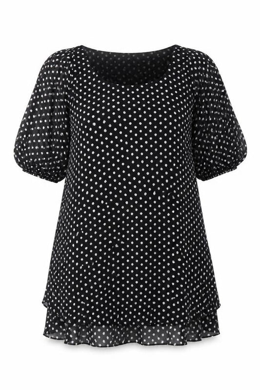 Off the Record Womens Black Geometric Polyester Skater Dress Size 8 Round Neck Pullover