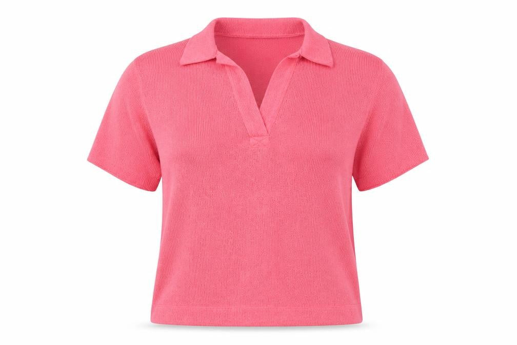 Marks & Spencer Womens Pink Collared Polyester Pullover Jumper Size 10