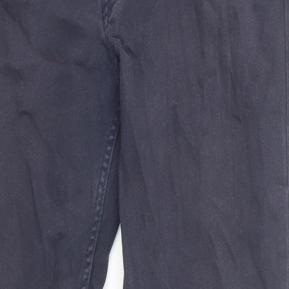 H&M Womens Blue Cotton Skinny Jeans Size 8 Regular Zip