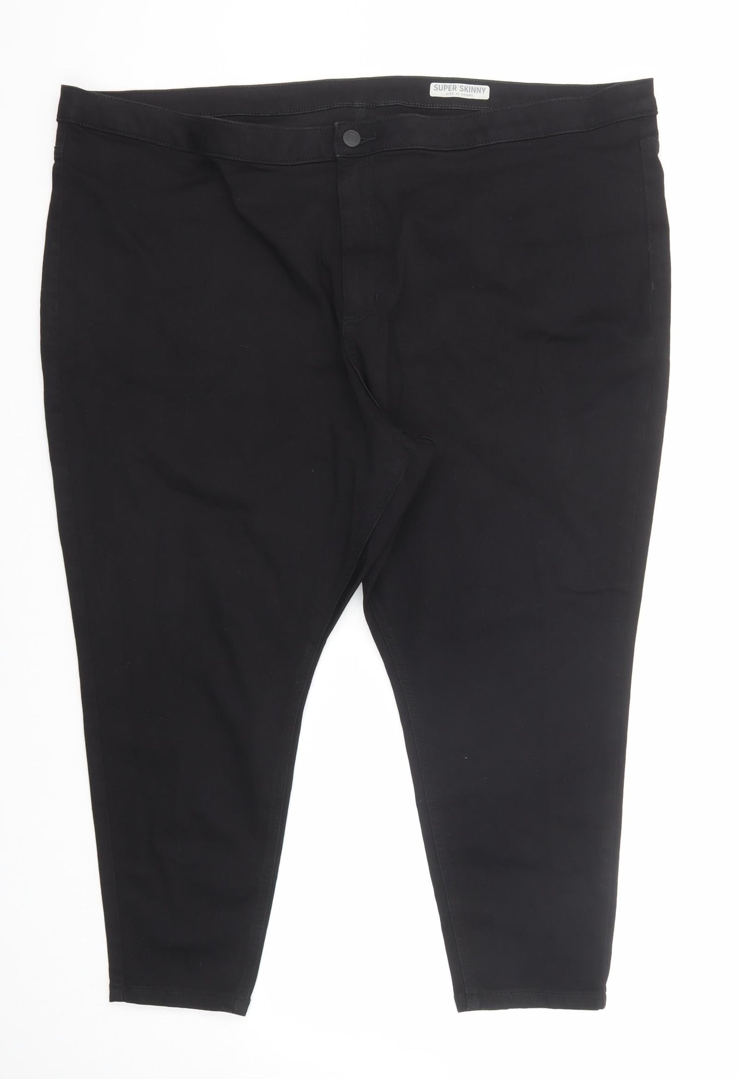 Marks and Spencer Womens Black Cotton Skinny Jeans Size 30 Regular Zip
