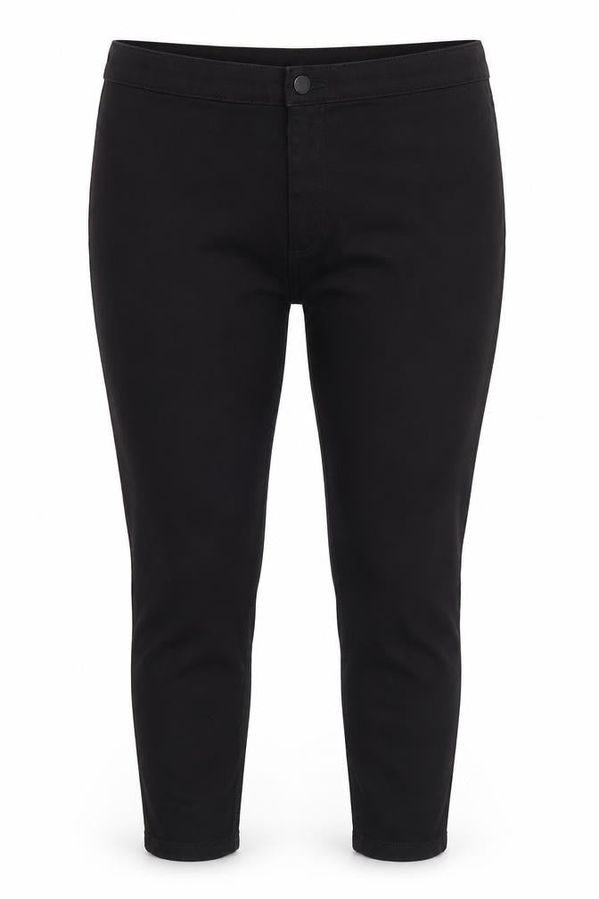 Marks & Spencer Womens Black Cotton Skinny Jeans Size 30 Regular Zip