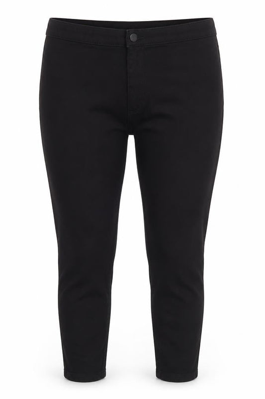 Marks & Spencer Womens Black Cotton Skinny Jeans Size 30 Regular Zip
