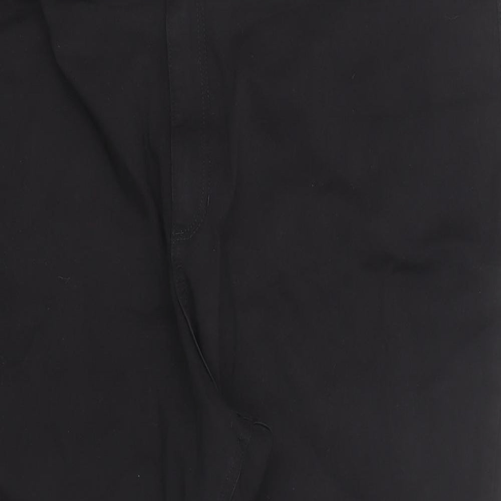 Marks and Spencer Womens Black Cotton Skinny Jeans Size 30 Regular Zip