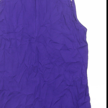 Preloved Aurora Womens Purple Viscose Basic Tank Size M Round Neck - Label