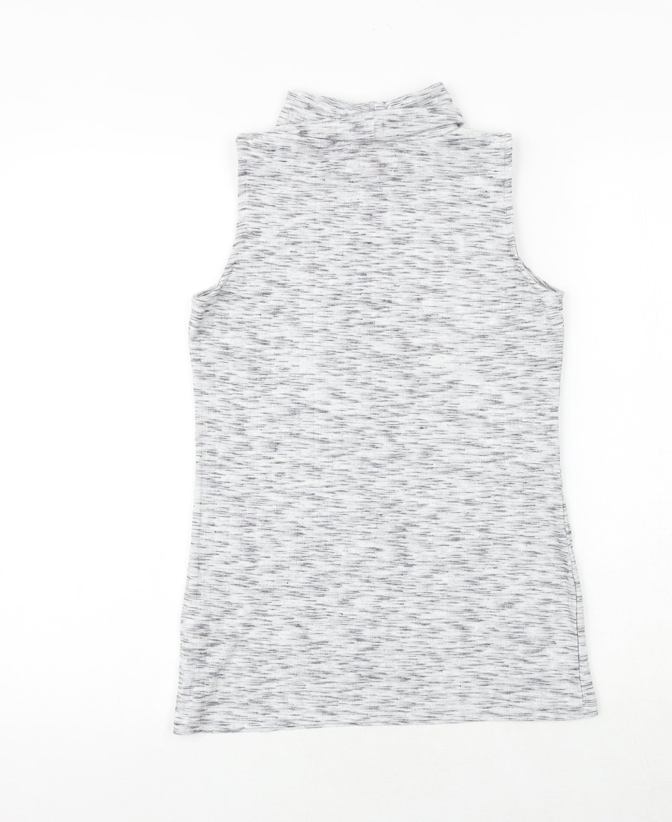 Lotties Womens Grey Polyester Basic Tank Size 8 Roll Neck