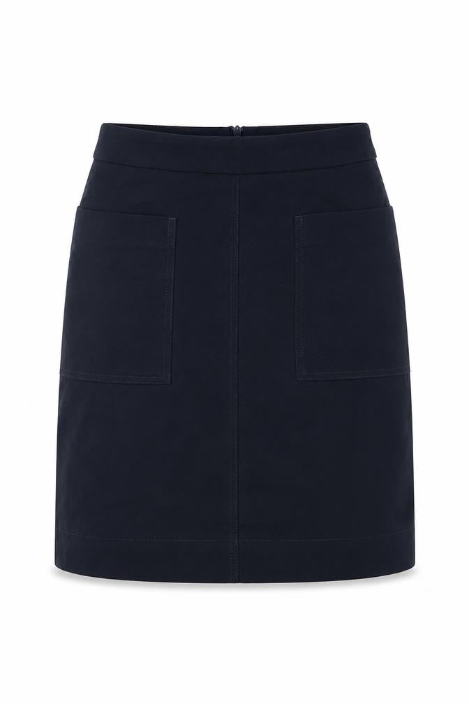 NEXT Womens Blue Polyester A-Line Skirt Size 6 Zip