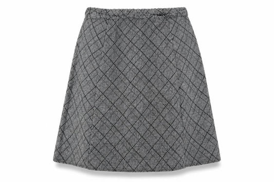 Arista Womens Grey Plaid Polyester Swing Skirt Size 22 - Size 22-24
