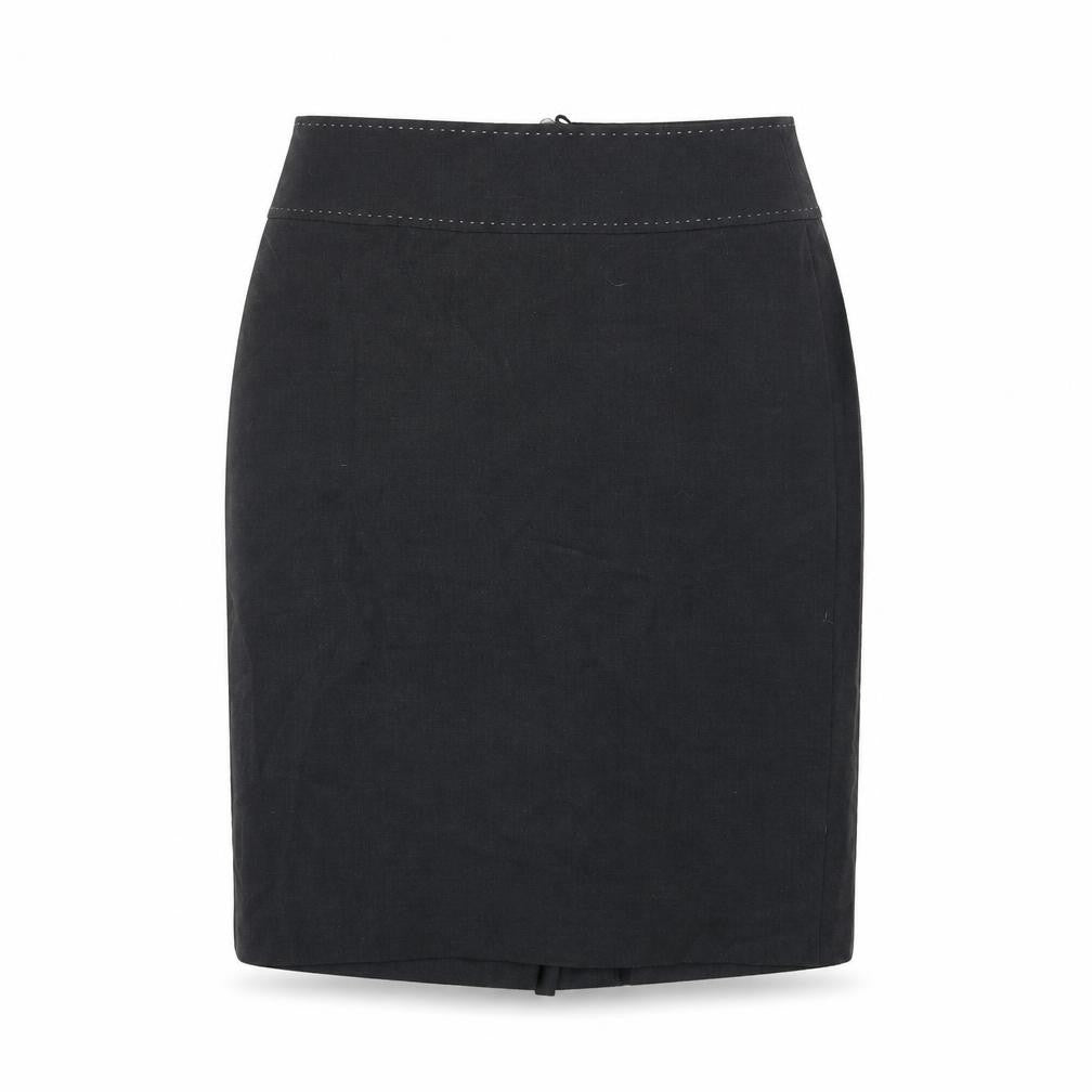 Marks & Spencer Womens Grey Polyester A-Line Skirt Size 12 Zip