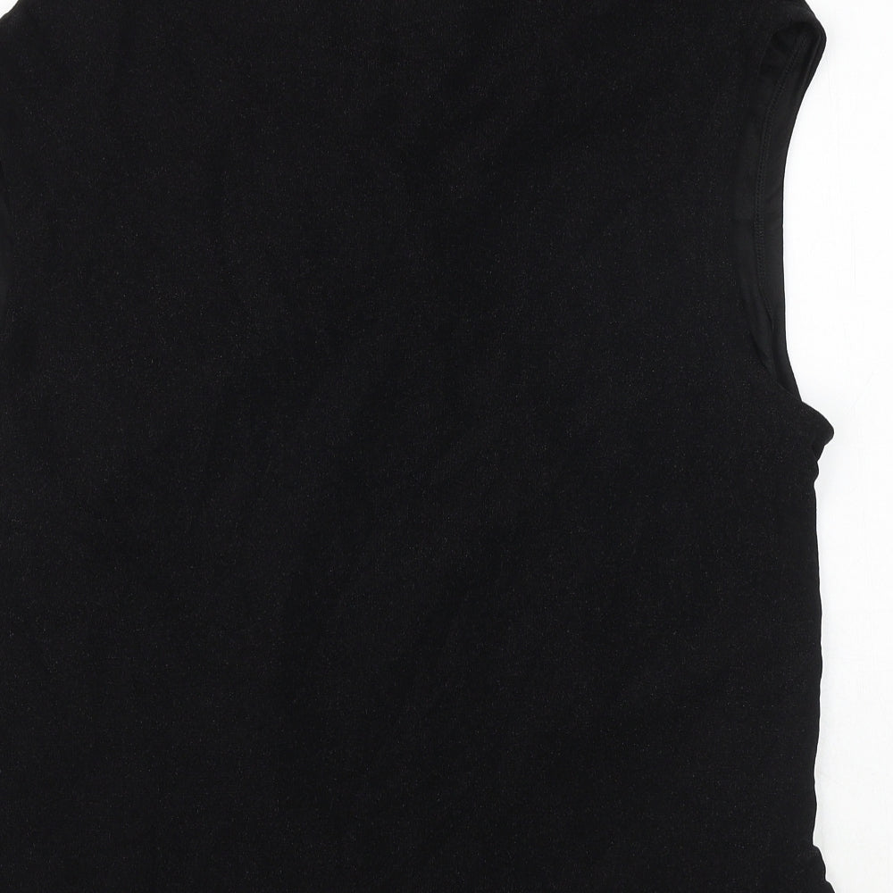Marks and Spencer Womens Black Polyamide Basic Tank Size 24 V-Neck