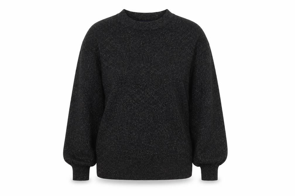 Marks & Spencer Womens Black Round Neck Viscose Pullover Jumper Size M