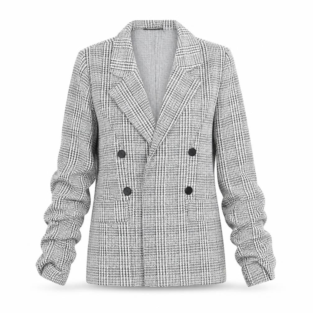 Boohoo Womens Grey Geometric Jacket Blazer Size 10