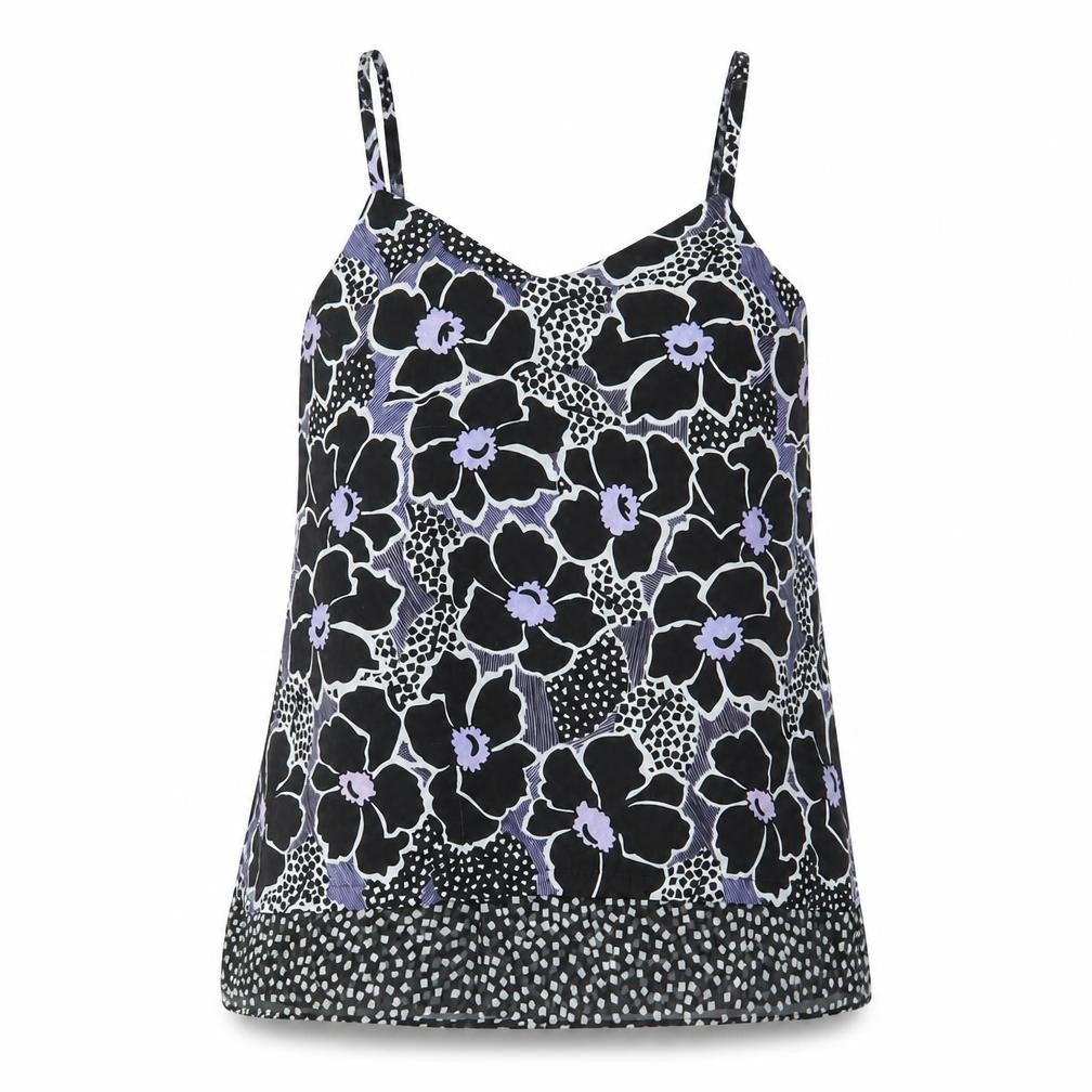 Warehouse Womens Multicoloured Floral Polyester Basic Tank Size 8 V-Neck