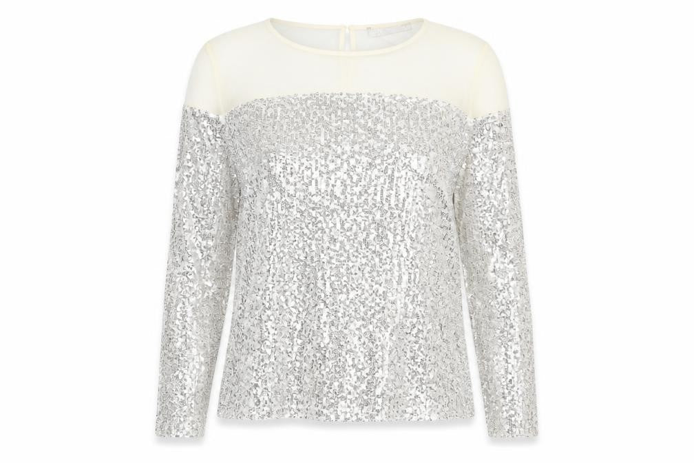 Zara Womens Silver Polyester Basic Blouse Size S Round Neck