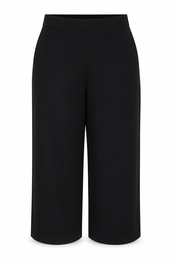 M&Co Womens Black Polyester Trousers Size 14 Regular