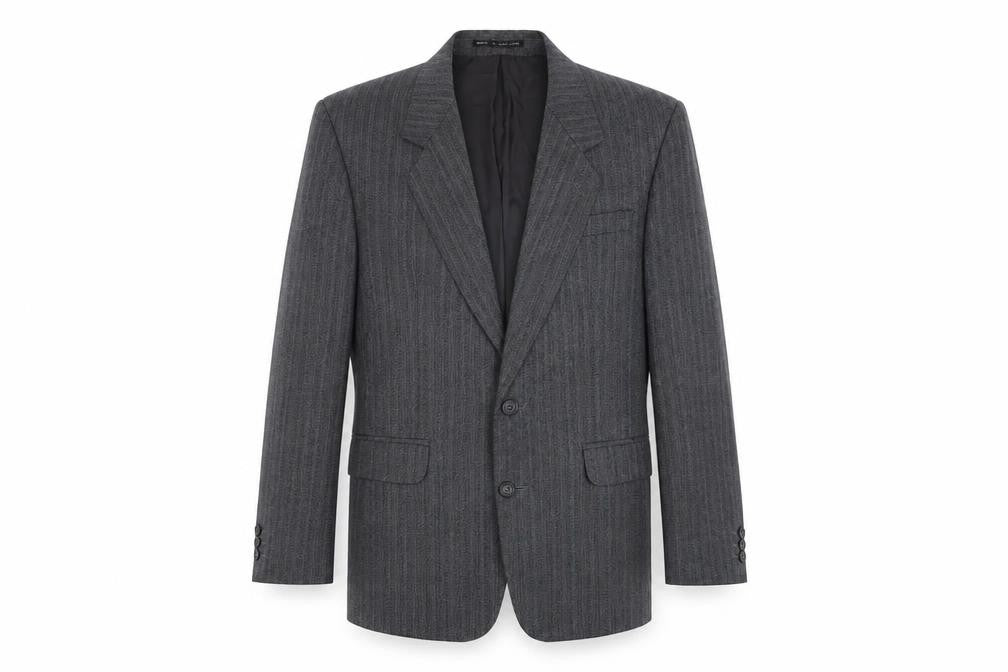 James Barry Mens Grey Striped Wool Jacket Suit Jacket Size M Regular