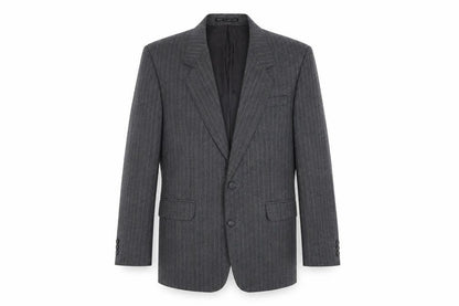 James Barry Mens Grey Striped Wool Jacket Suit Jacket Size M Regular