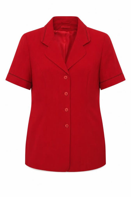 Bonmarché Womens Red Polyester Jacket Blazer Size 16
